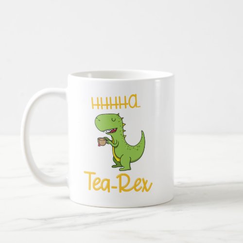 Funny Dinosaur Drinking Tea Rex Tyrannosaurus Coffee Mug
