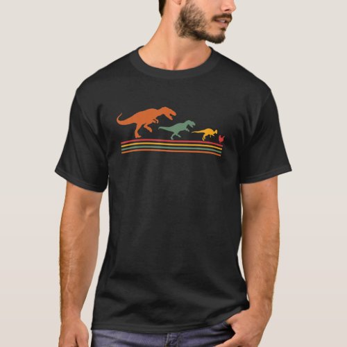 Funny Dinosaur Evolution T Rex Chicken Vintage Men T_Shirt