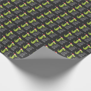 Funny Dinosaur Fa Ra Ra Rawr Rawr Christmas T Rex Wrapping Paper