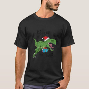 Funny Dinosaur Fa Ra Rawr Rex Christmas Boys Xmas T-Shirt