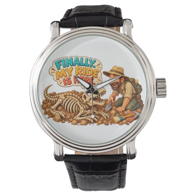 Funny Dinosaur Fossil Dig Watch (Front)
