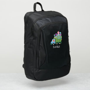 Funny dinosaur Garbage truck Birthday party Name Port Authority® Backpack