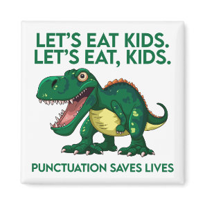 Funny Dinosaur Grammar Lesson Magnet