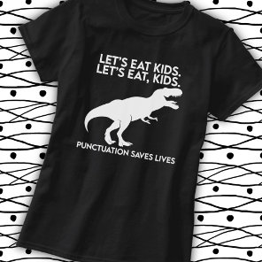 Funny Dinosaur Grammar Lesson T-Shirt