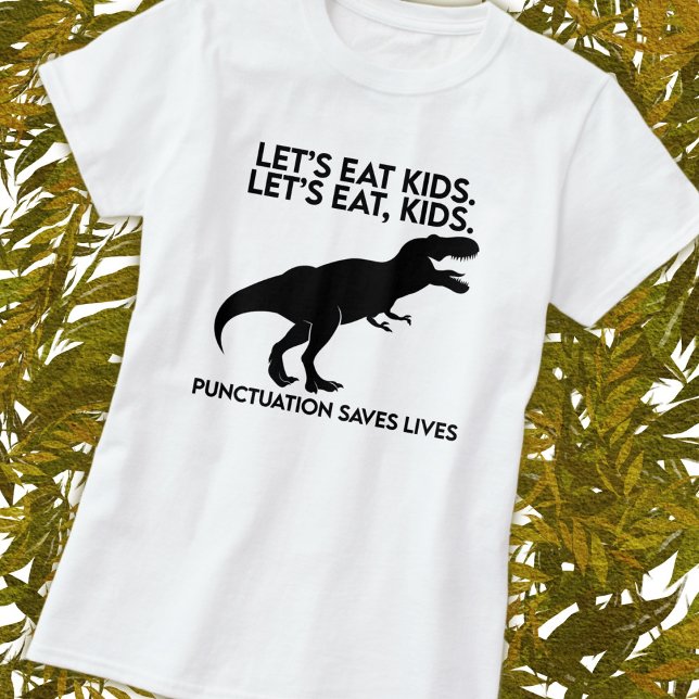 Funny Dinosaur Grammar Lesson T-Shirt (Creator Uploaded)