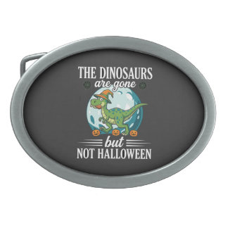 Funny Dinosaur Halloween Witch Graphic Belt Buckle