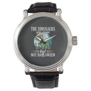 Funny Dinosaur Halloween Witch Graphic Watch