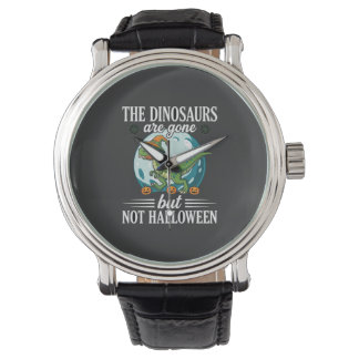 Funny Dinosaur Halloween Witch Graphic Watch