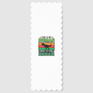 Funny Dinosaur Human Costume Halloween Bookmarks