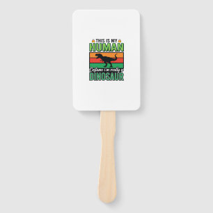 Funny Dinosaur Human Costume Halloween Hand Fan
