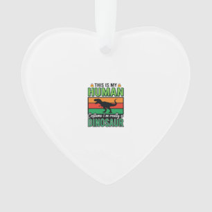 Funny Dinosaur Human Costume Halloween Ornament