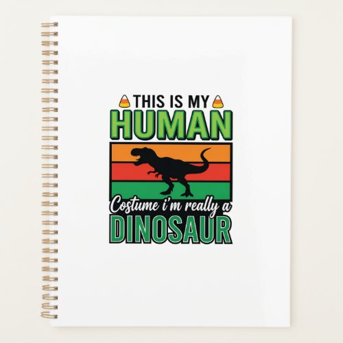 Funny Dinosaur Human Costume Halloween Planner