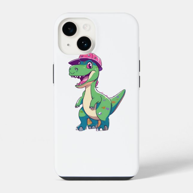 funny dinosaur iphone case (Back)