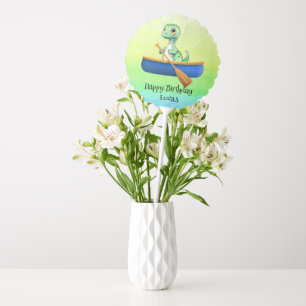 Funny dinosaur Kayak sailing Birthday party Balloon