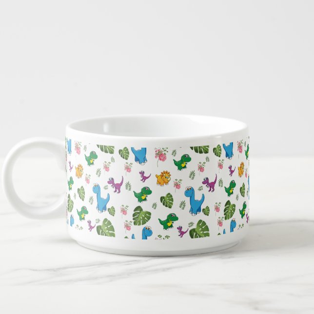 Funny Dinosaur, leaves Bowl (Right)