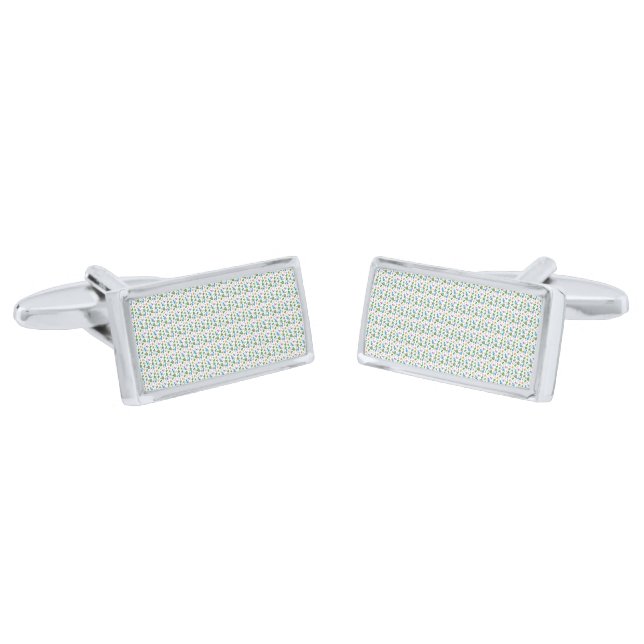 Funny Dinosaur, leaves Cufflinks (Angled)