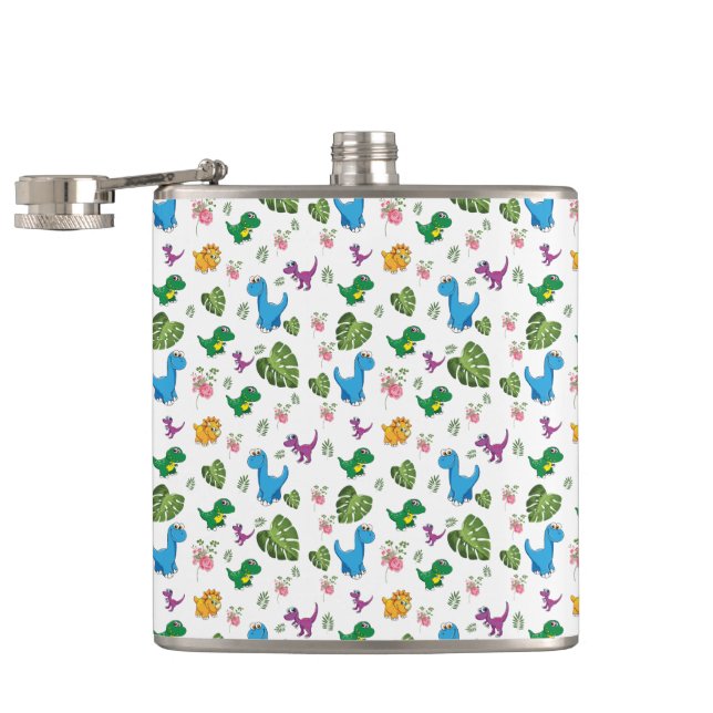 Funny Dinosaur, leaves Flask (Opened)