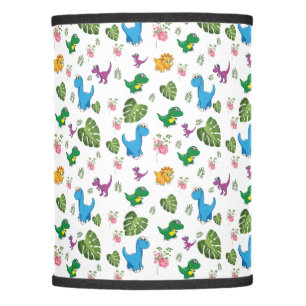 Funny Dinosaur, leaves Lamp Shade