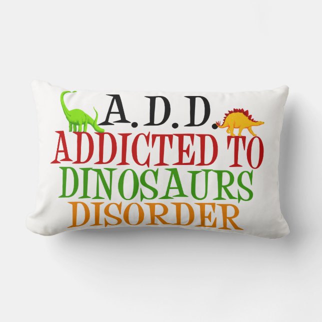 Funny Dinosaur Lumbar Pillow (Front)