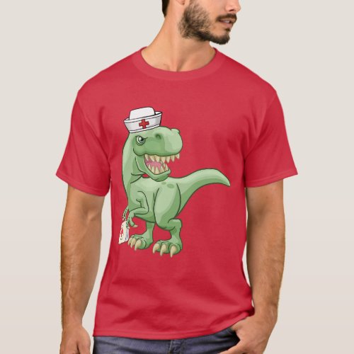 Funny Dinosaur Nurse Squad Thoracic Park Nursing S T_Shirt