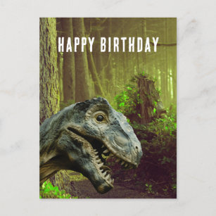Funny Dinosaur Old Age Birthday Postcard