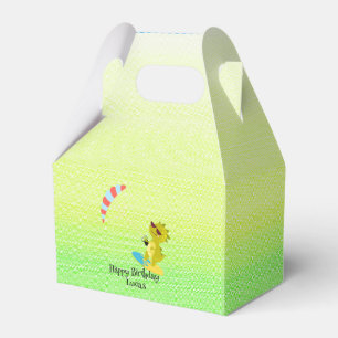 Funny dinosaur Paraglider Board School party kids Favor Boxes