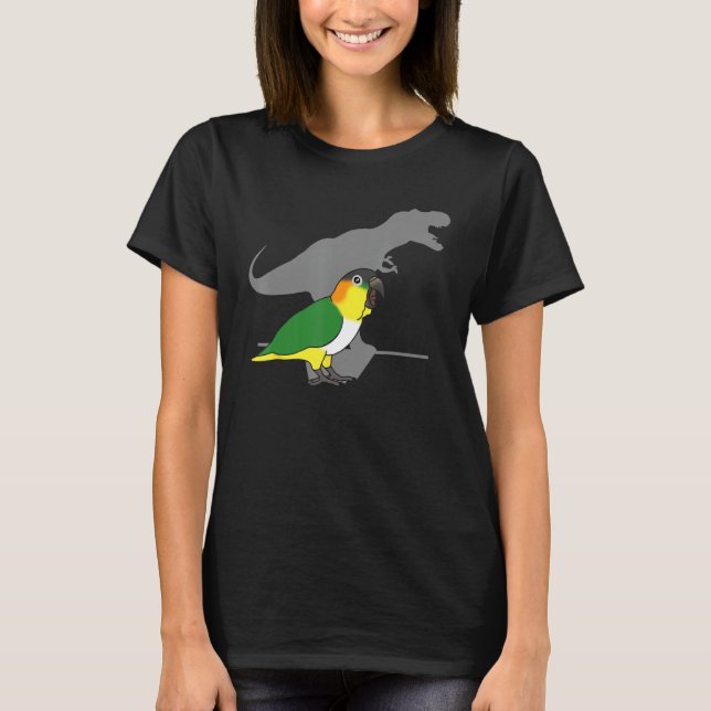 Funny Dinosaur Parrot, Birb memes, Black headed ca T-Shirt (Front)
