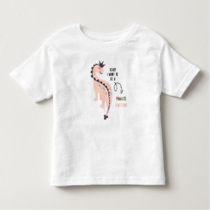 Funny Dinosaur Princess with a Crown Girls Shirt