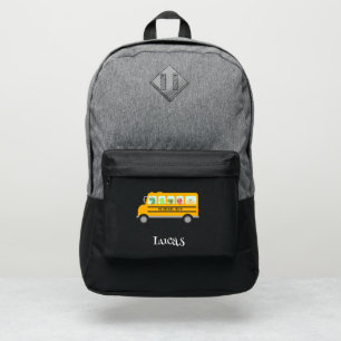 Funny dinosaur school Bus Birthday party DIY Name Port Authority® Backpack