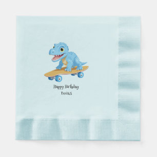 Funny dinosaur Skateboard Birthday party boys Napkins