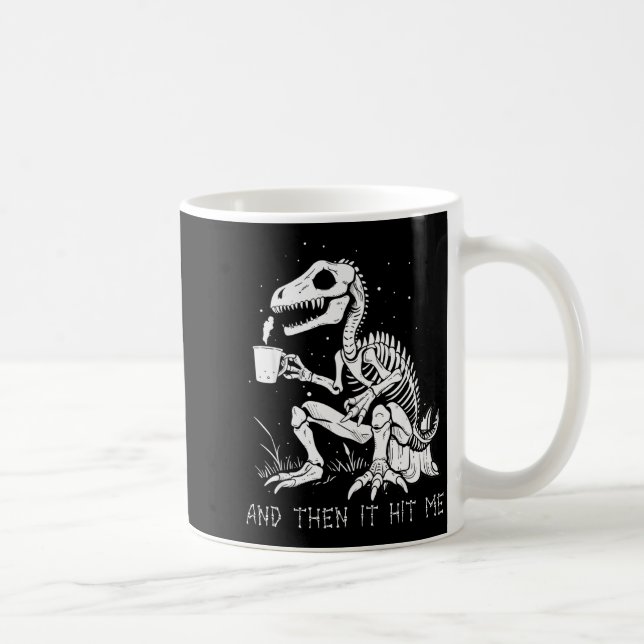 Funny Dinosaur Skeleton Costume Goth Men Women Hal Coffee Mug (Right)