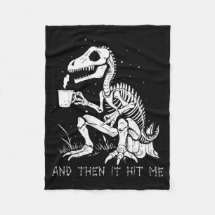 Funny Dinosaur Skeleton Costume Goth Men Women Hal Fleece Blanket