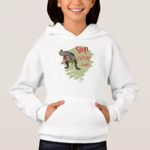 Funny Dinosaur Stop Clicking Hoodie