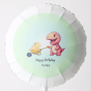 Funny dinosaur straw cart Birthday boys party  Balloon