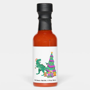 funny dinosaur t rex -christmas dinosaur tree rex hot sauces