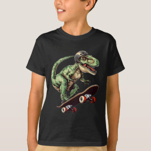 Funny Dinosaur T Rex On Skateboard Skateboarding K T-Shirt