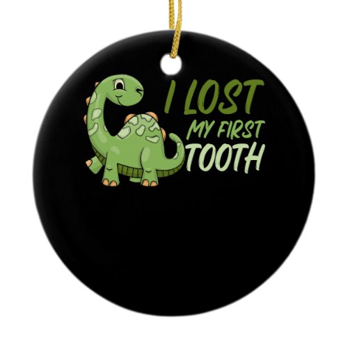 Funny Dinosaur Tooth Fairy Kids T Rex I Lost My Fi Ceramic Ornament
