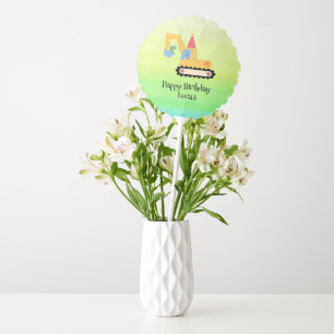 Funny dinosaur tractor Birthday party DIY Name Balloon