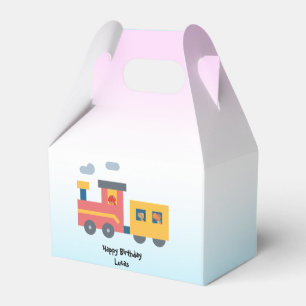 Funny dinosaur train truck boy Back 2 School Birth Favor Boxes