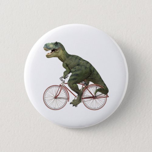 Funny Dinosaur TRex Bicycle  T_Shirt Trucker Hat Button