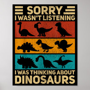Funny Dinosaur Vintage Dinosaur Outfit Types Of Di Poster