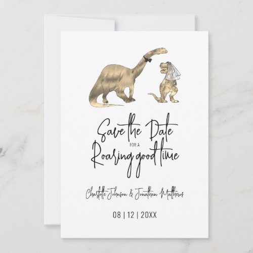 Funny Dinosaur Wedding Save The Date