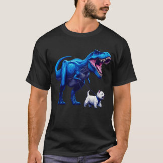 Funny Dinosaur West Highland White Terrier T-Shirt