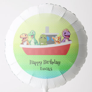Funny dinosaur Yacht Birthday party DIY Name Balloon