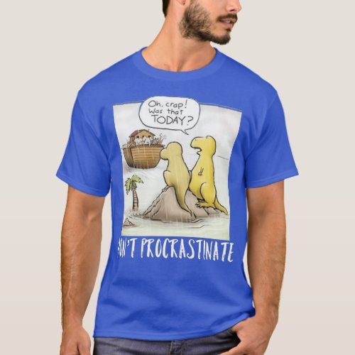 Funny dinosaurs and Noahs ark graphic design T_Shirt