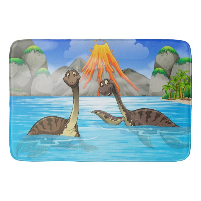 Funny Dinosaurs bath mats (Front)
