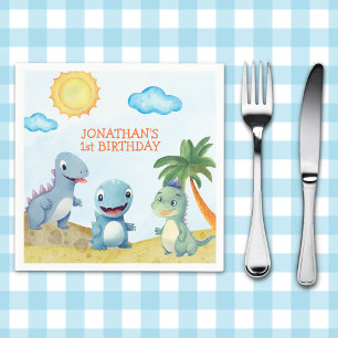 Funny Dinosaurs, Boy's birthday Napkins