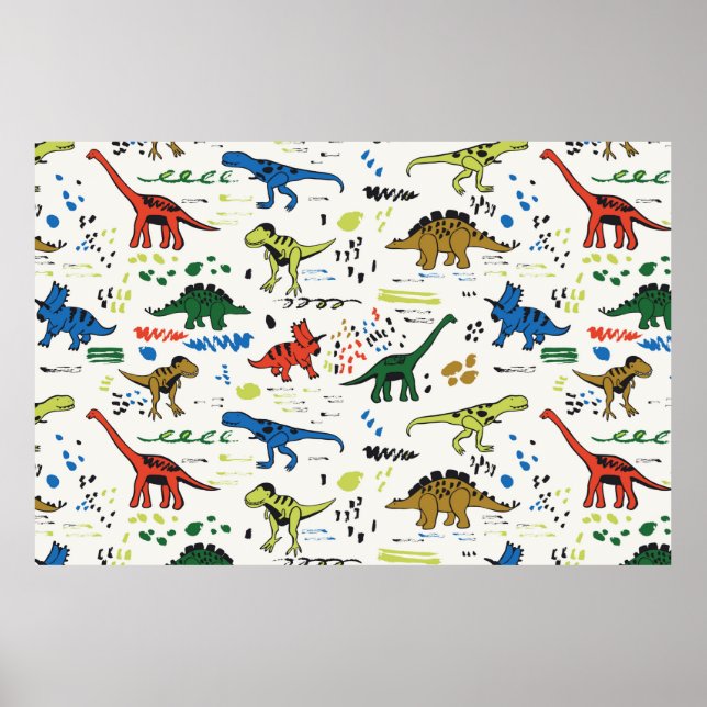 funny dinosaurs poster (Front)
