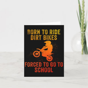 Funny Dirt Bike Art For Boys Girls Motocross Dirt Card