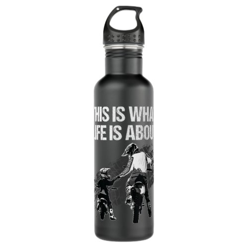 Funny Dirt Bike Art For Men Dad Boys Kids Motorcyc Stainless Steel Water Bottle